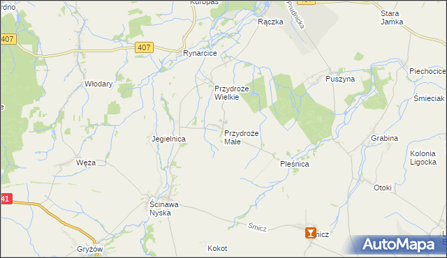 mapa Przydroże Małe, Przydroże Małe na mapie Targeo