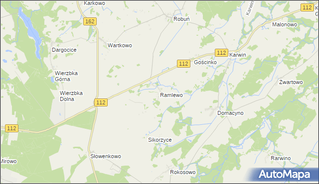 mapa Ramlewo, Ramlewo na mapie Targeo