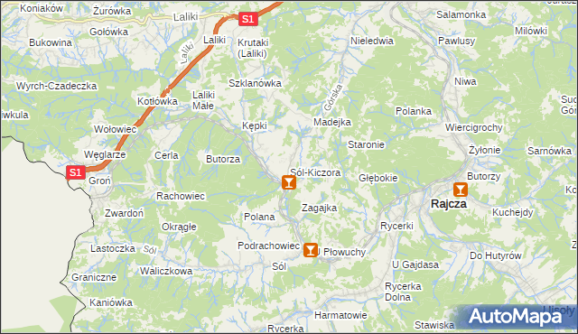 mapa Sól-Kiczora, Sól-Kiczora na mapie Targeo