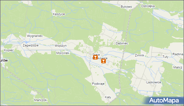 mapa Stare Budkowice, Stare Budkowice na mapie Targeo