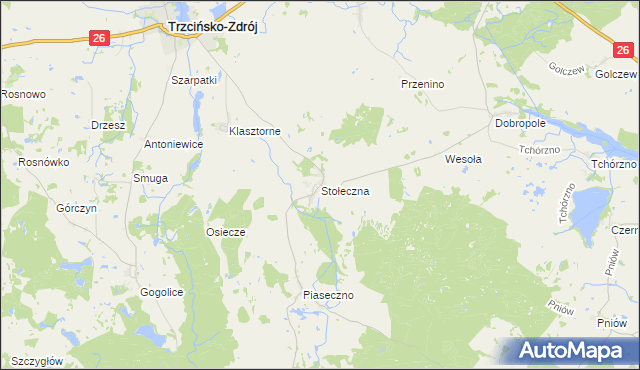 mapa Stołeczna, Stołeczna na mapie Targeo