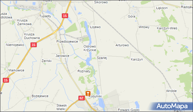 mapa Szarlej, Szarlej na mapie Targeo