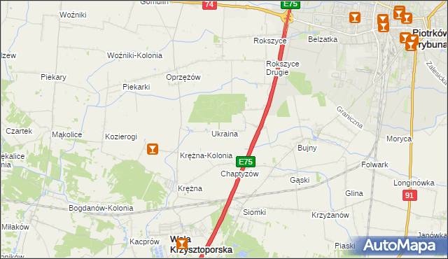 mapa Wola Rokszycka, Wola Rokszycka na mapie Targeo