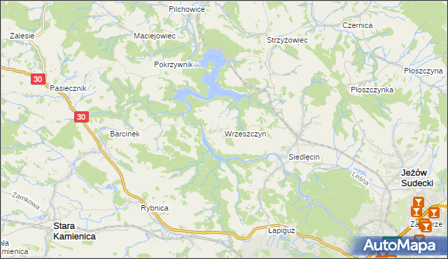 mapa Wrzeszczyn, Wrzeszczyn na mapie Targeo