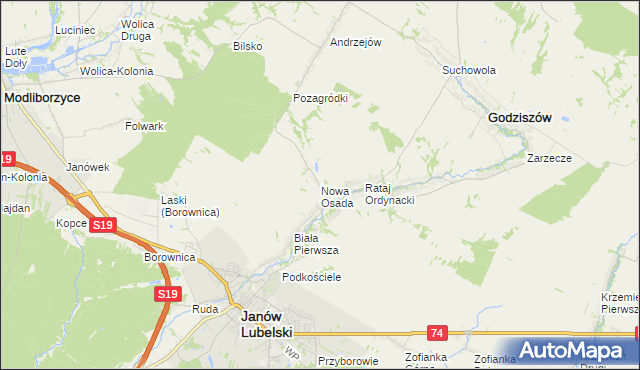 mapa Nowa Osada, Nowa Osada na mapie Targeo