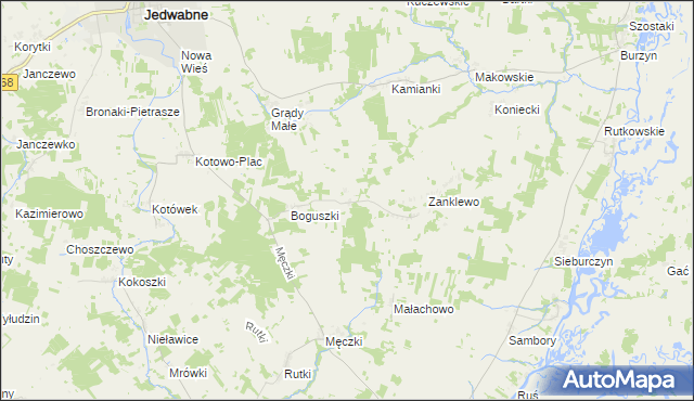mapa Jarnuty gmina Wizna, Jarnuty gmina Wizna na mapie Targeo