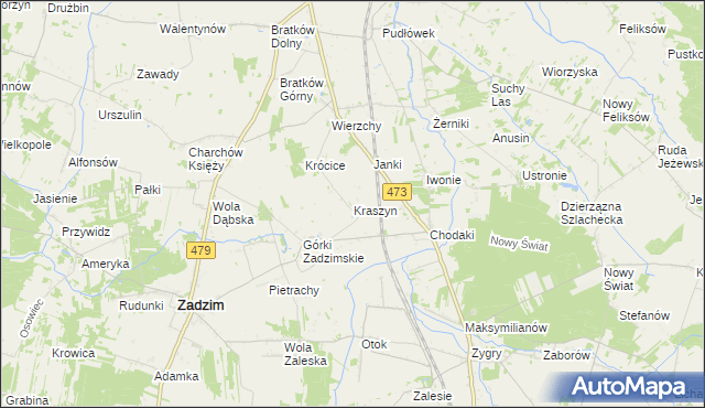 mapa Kraszyn, Kraszyn na mapie Targeo