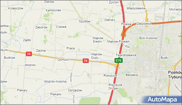 mapa Majków Duży, Majków Duży na mapie Targeo