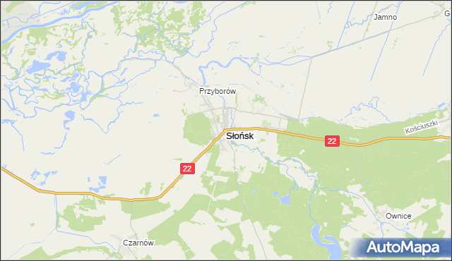 mapa Słońsk, Słońsk na mapie Targeo