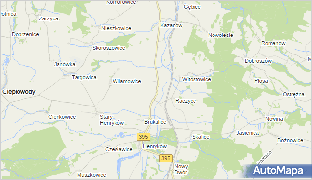 mapa Wadochowice, Wadochowice na mapie Targeo