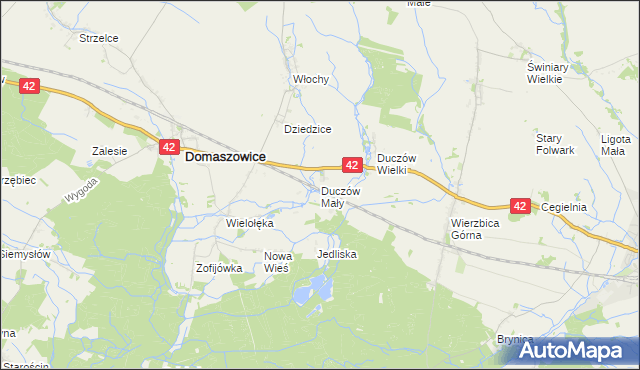 mapa Duczów Mały, Duczów Mały na mapie Targeo