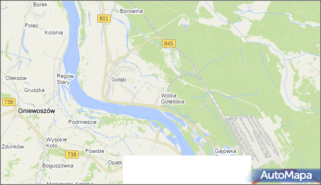 mapa Wólka Gołębska, Wólka Gołębska na mapie Targeo