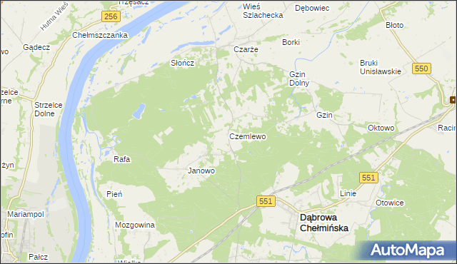 mapa Czemlewo, Czemlewo na mapie Targeo