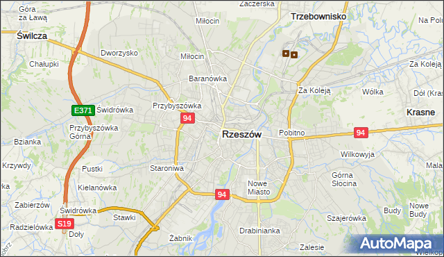 mapa Rzeszów, Rzeszów na mapie Targeo