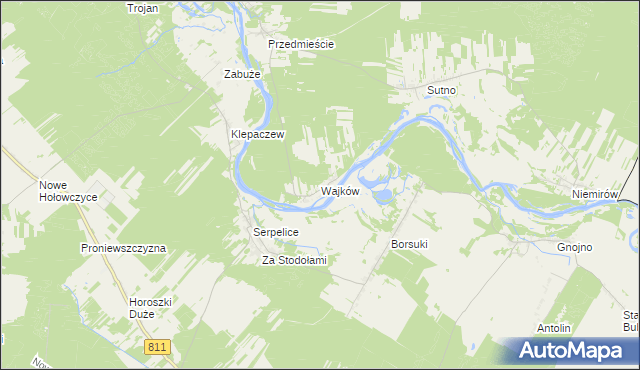 mapa Wajków, Wajków na mapie Targeo