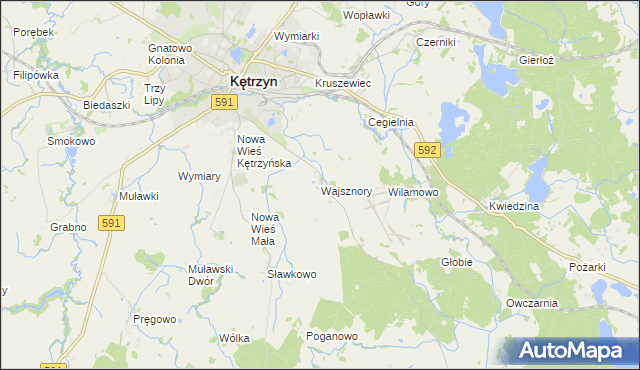 mapa Wajsznory, Wajsznory na mapie Targeo