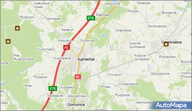 mapa Barczkowice, Barczkowice na mapie Targeo