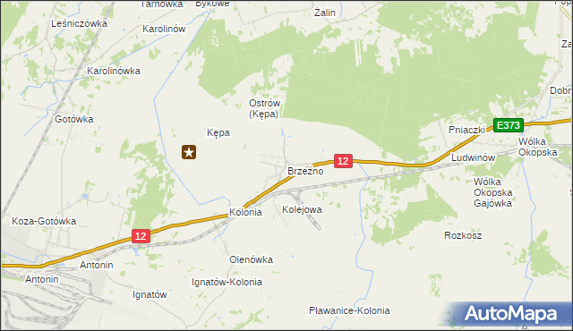 mapa Brzeźno gmina Dorohusk, Brzeźno gmina Dorohusk na mapie Targeo