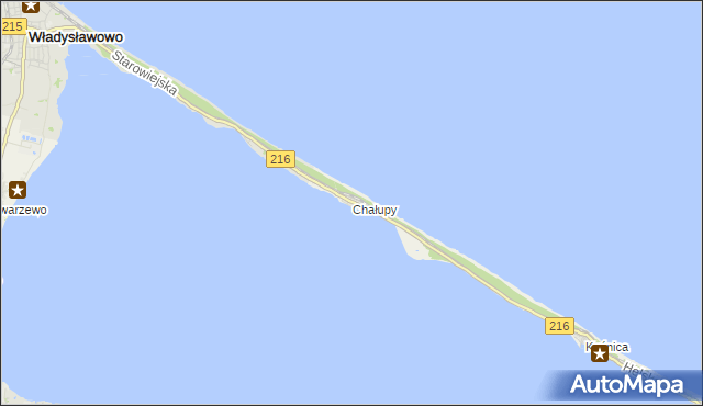 mapa Chałupy gmina Władysławowo, Chałupy gmina Władysławowo na mapie Targeo