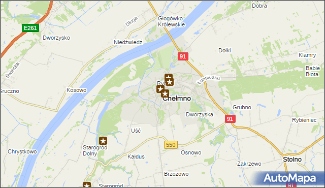 mapa Chełmno, Chełmno na mapie Targeo