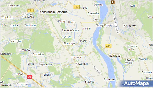 mapa Cieciszew, Cieciszew na mapie Targeo