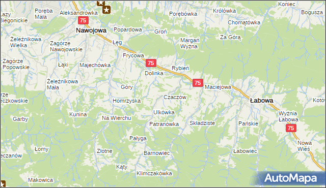 mapa Czaczów, Czaczów na mapie Targeo