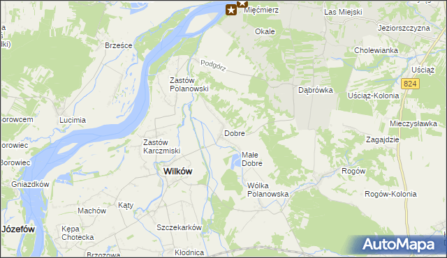 mapa Dobre gmina Wilków, Dobre gmina Wilków na mapie Targeo