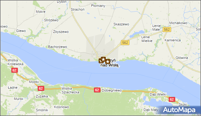 mapa Dobrzyń nad Wisłą, Dobrzyń nad Wisłą na mapie Targeo