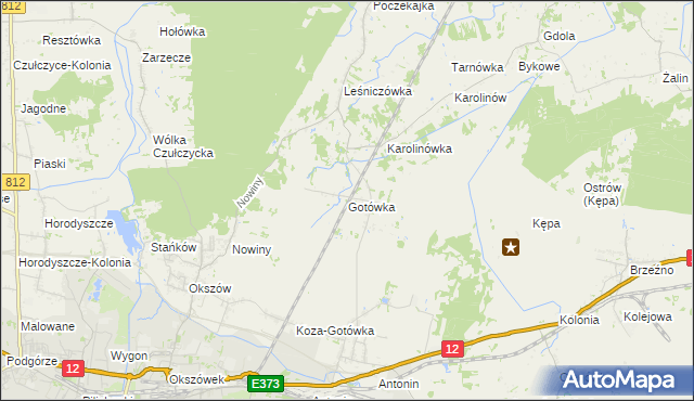 mapa Gotówka, Gotówka na mapie Targeo