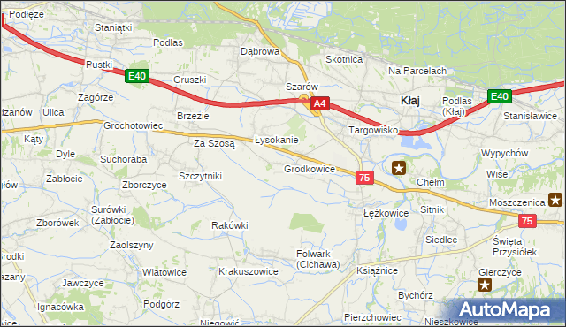 mapa Grodkowice, Grodkowice na mapie Targeo