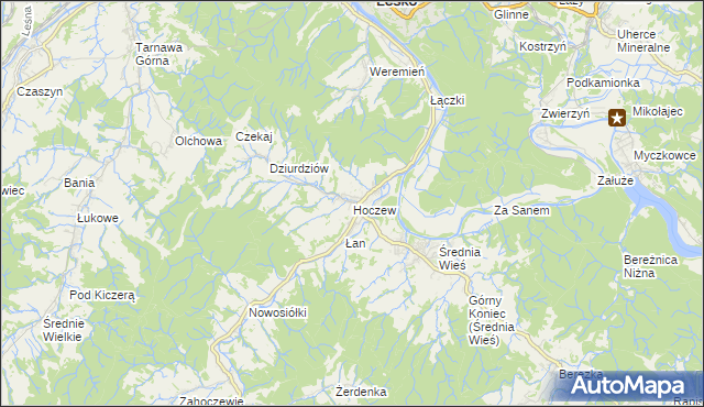 mapa Hoczew, Hoczew na mapie Targeo