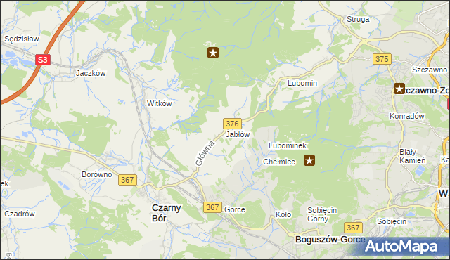 mapa Jabłów, Jabłów na mapie Targeo