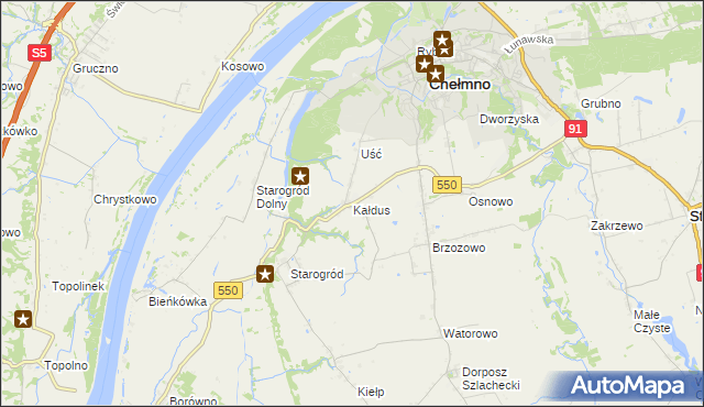 mapa Kałdus, Kałdus na mapie Targeo