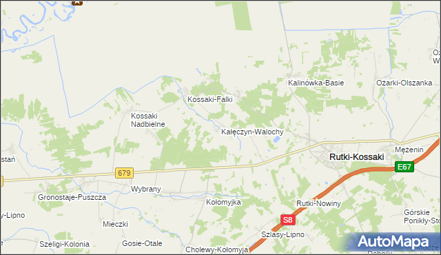 mapa Kałęczyn-Walochy, Kałęczyn-Walochy na mapie Targeo