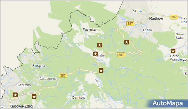 mapa Karłów gmina Radków, Karłów gmina Radków na mapie Targeo