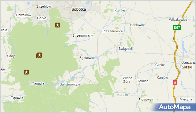 mapa Księginice Małe, Księginice Małe na mapie Targeo