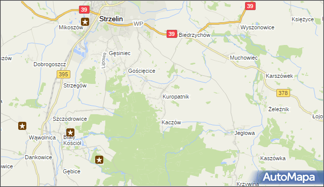 mapa Kuropatnik, Kuropatnik na mapie Targeo