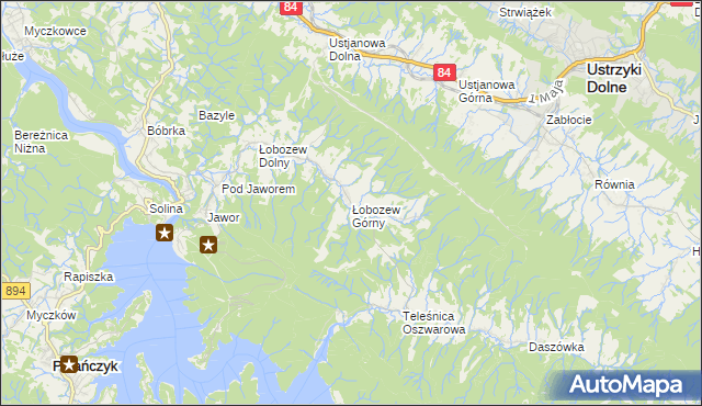 mapa Łobozew Górny, Łobozew Górny na mapie Targeo