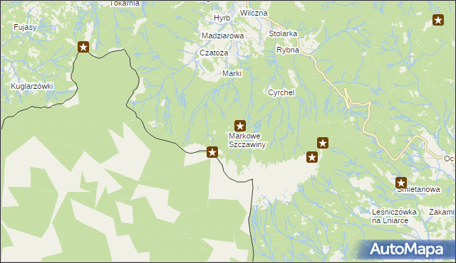 mapa Markowe Szczawiny, Markowe Szczawiny na mapie Targeo