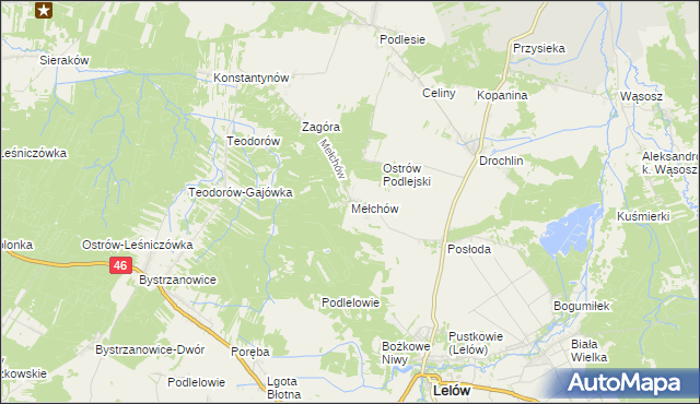 mapa Mełchów, Mełchów na mapie Targeo