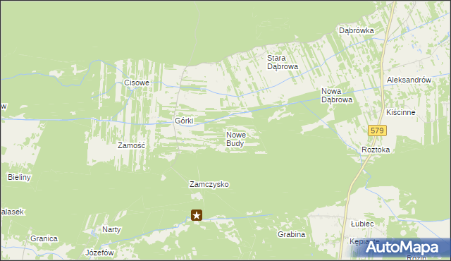 mapa Nowe Budy gmina Leoncin, Nowe Budy gmina Leoncin na mapie Targeo