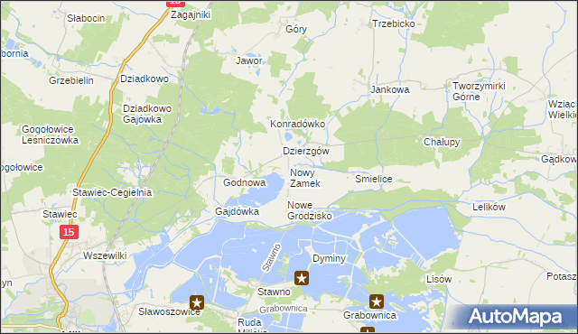 mapa Nowy Zamek, Nowy Zamek na mapie Targeo
