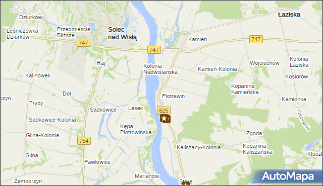 mapa Piotrawin gmina Łaziska, Piotrawin gmina Łaziska na mapie Targeo