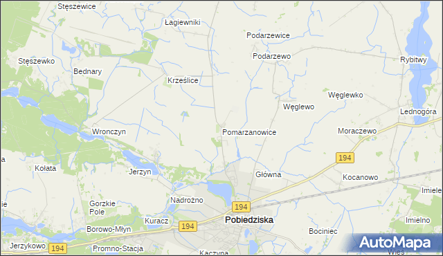 mapa Pomarzanowice, Pomarzanowice na mapie Targeo