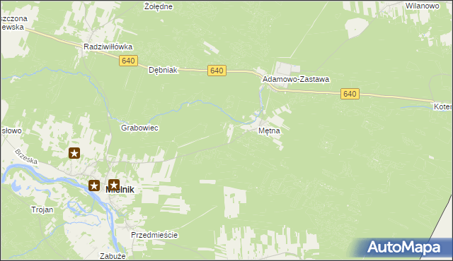 mapa Poręby gmina Mielnik, Poręby gmina Mielnik na mapie Targeo