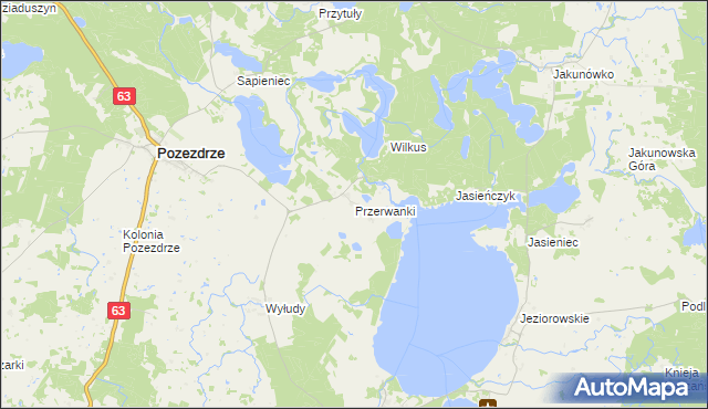 mapa Przerwanki, Przerwanki na mapie Targeo