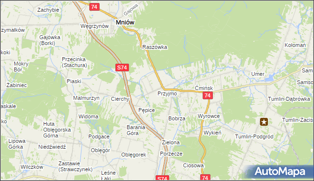 mapa Przyjmo, Przyjmo na mapie Targeo