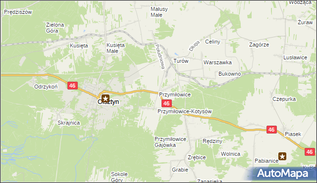 mapa Przymiłowice, Przymiłowice na mapie Targeo