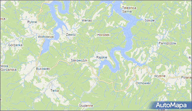 mapa Rajskie, Rajskie na mapie Targeo