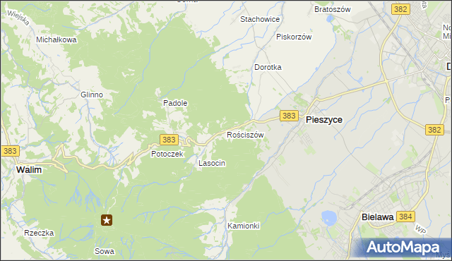 mapa Rościszów, Rościszów na mapie Targeo